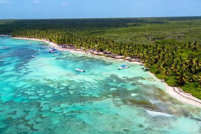 Saône Island in Catamaran and speedboat (blue lagoon) swimming pool. - From Punta Cana to Bayahibe by morning transfer