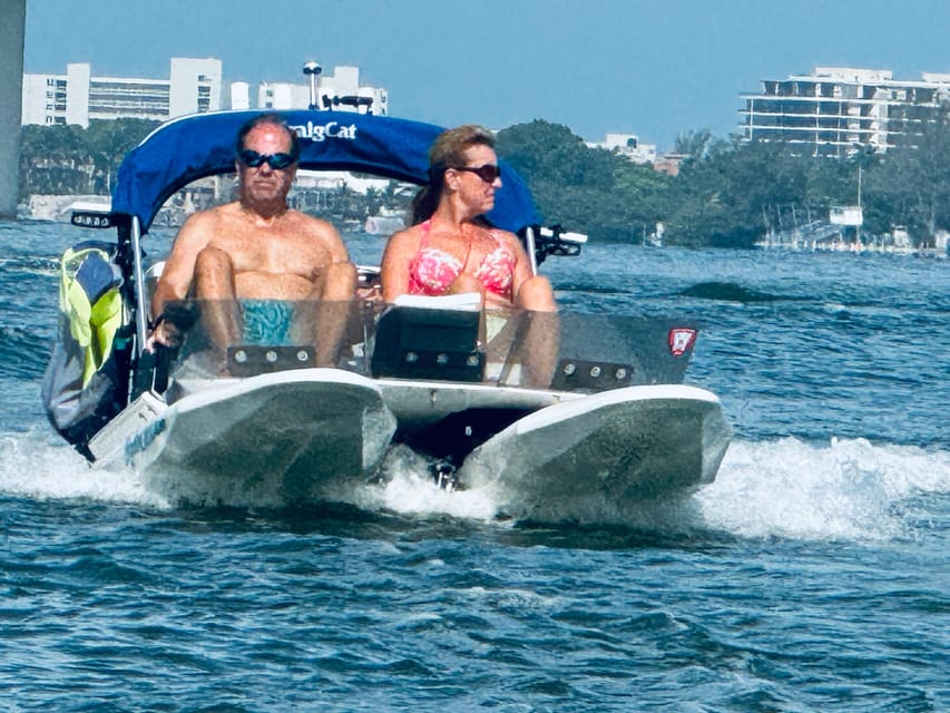Sarasota: Island Adventures & Catamaran Speedboat Tour - Lido Key Beach gives you 20 minutes to swim