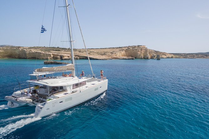 Shared Catamaran All inclusive-Day Cruise to Naxos or Paros - Setting sail from Naxos port at 10:00 a.m.