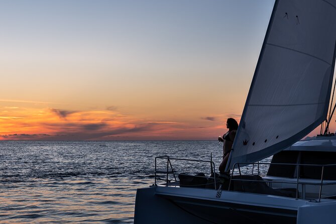 Shared Catamaran Half Day Cruise in Santorini - Red Beach and White Beach from the water