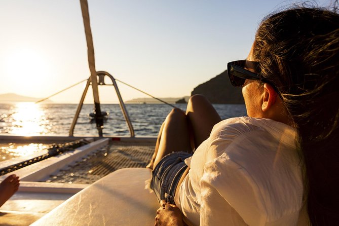 Shared Catamaran Romantic Sunset Cruise from Santorini via Volcano - Wi-Fi, snorkeling gear, and the small-group advantage
