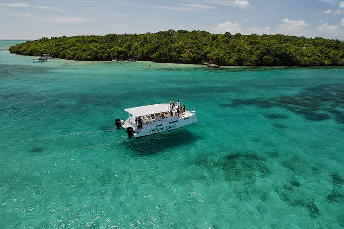 SouthEast Lagoon Discovery on shared basis on a Power Catamaran - What this Mauritius catamaran day is really like