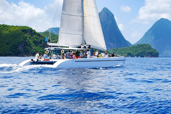 St Lucia Catamaran Day Sailing and Sightseeing Tour - A long west-coast sail from Castries or Rodney Bay