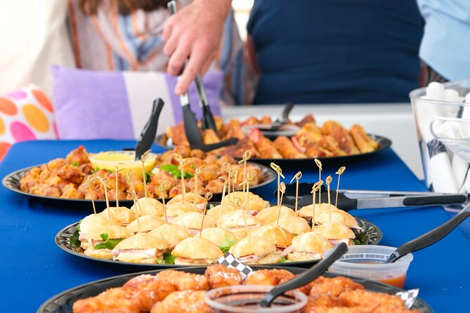 Sunday Mimosa Bar Catamaran Sail with Mini Brunch Bites - Mini brunch bites, mimosas, and music