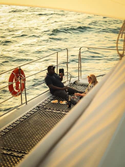 Sunny Beach: Sunset Catamaran Cruise with Dinner & Prosecco - Sailing beside Old Nessebar