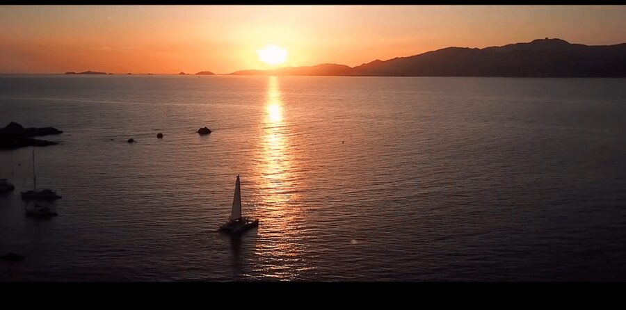 Sunset Catamaran Cruise & Corsican Songs - Sailing toward the Sanguinaires Islands