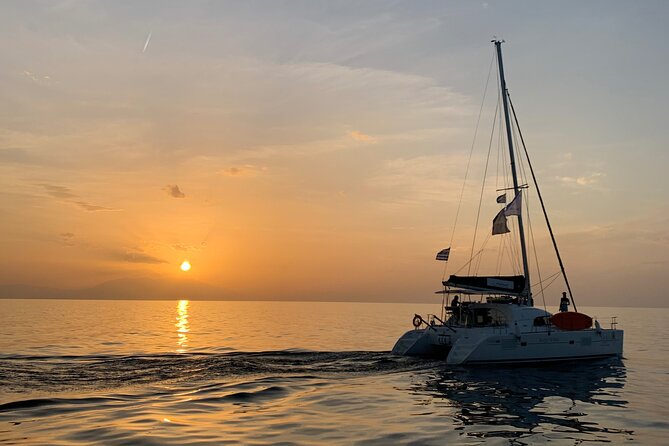 Sunset Cruise in Corfu Old Town on a luxury Catamaran - The crew and the mood of the evening