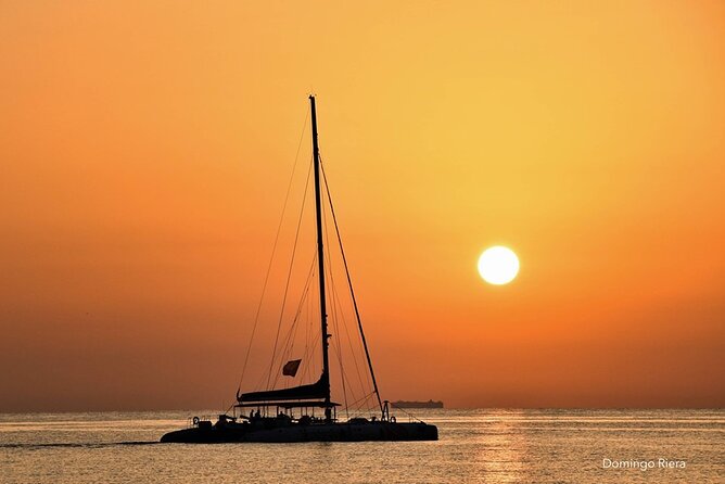 Sunset in Dénia from the Catamaran Mundo Marino - Setting Out From Esplanada Cervantes in Dénia