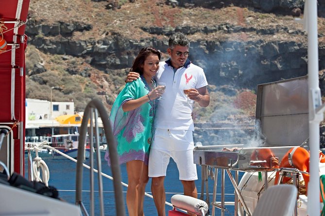 Sunset Sailing Catamaran Cruise in Santorini with BBQ and Drinks - What this Santorini catamaran cruise is really like