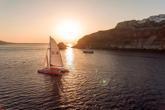 Sunset Sailing Catamaran Cruise in Santorini with BBQ and Drinks - Starting from Ammoudi or Athinios Port