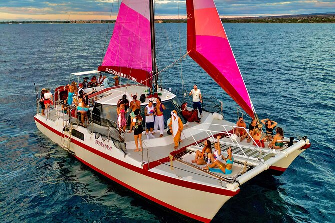 Sunset Sailing on a Floating Tiki Bar Charming Hawaiian Catamaran - Who will enjoy Winona most