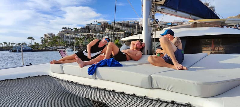 Tenerife: PRIVATE Catamaran cruise with Lunch and Drinks - Two Hours at the Favorite Anchorage