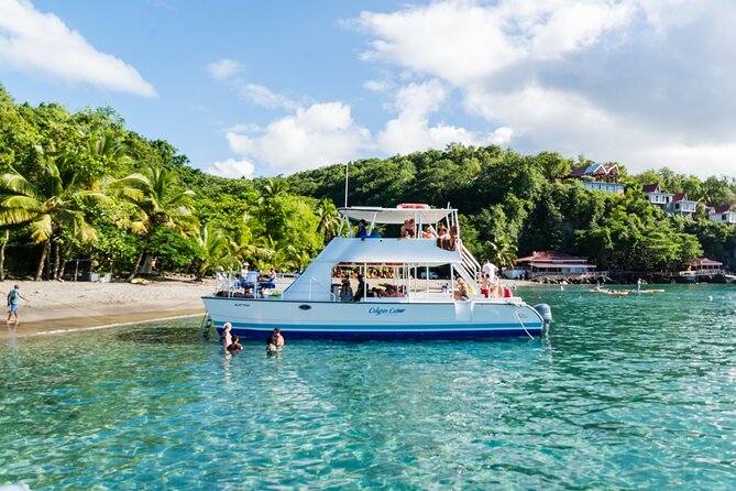 Tet Paul Hike & Soufriere Catamaran Experience - Catamaran comforts, snacks, and snorkeling gear