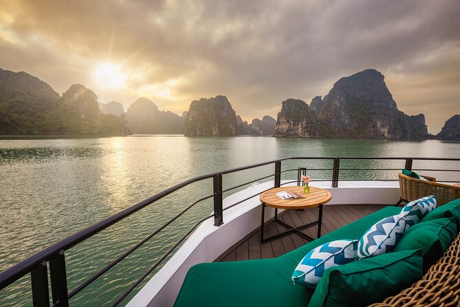 The Catamaran Luxury Day Cruise to Halong Bay from Hanoi(Best Selling) - Kayaking and bamboo boats at Bright and Dark Cave