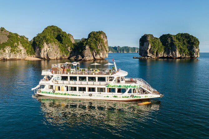 The Catba Catamaran Day Tour Lan Ha Bay Cruise Trips - Kayaking, caves, swimming, and water slides
