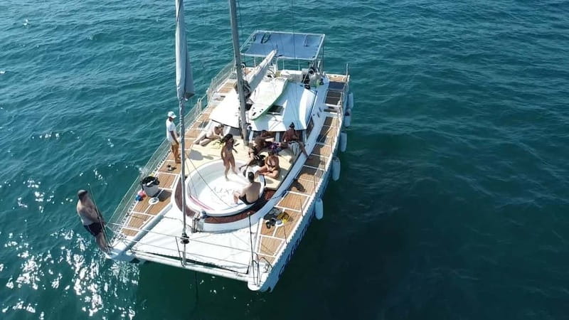 Torrevieja: Catamaran cruise and sunset with swimming - When the route feels too short