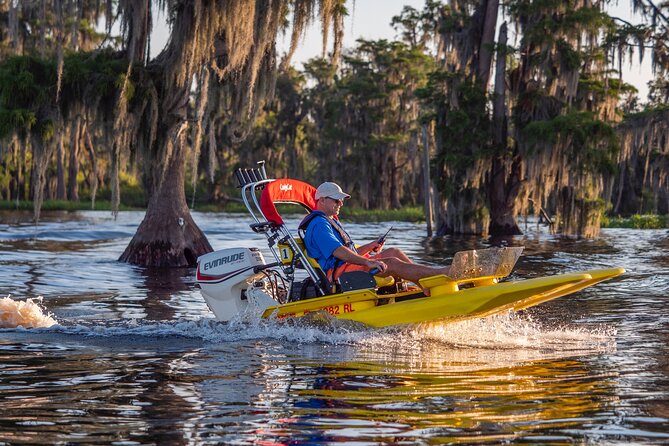 Tour of Lakes Escape by Personal Catamaran - Open lakes, cypress trees, and narrow rivers