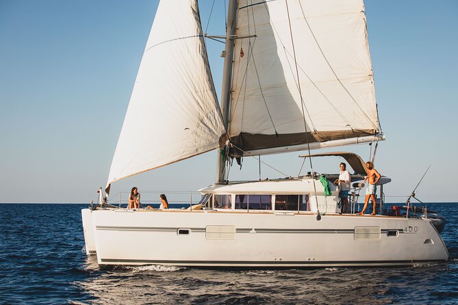 Unforgettable experience in Catamaran Ibiza - LAGOON 400 - Leaving Cala Jondal for Es Torrent