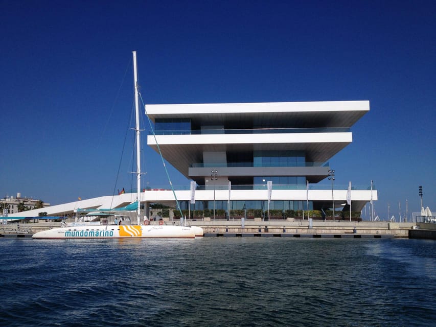 Valencia: Sailing Catamaran Cruise with Valencian Lunch - Leaving Mundo Marino’s port