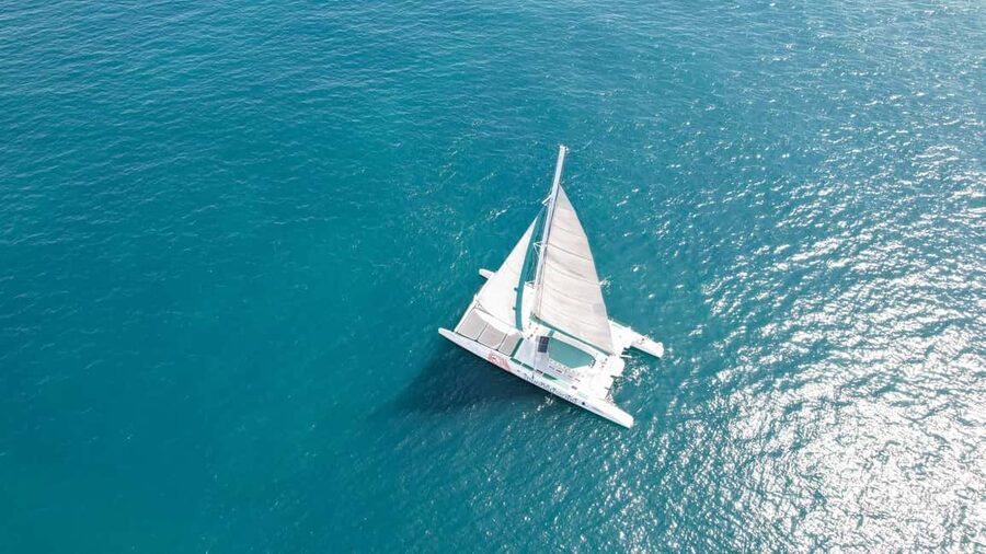 Valencia: Sailing Catamaran with Swimming & Optional DJ - Leaving Valencia’s harbor by catamaran