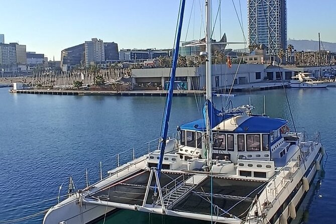 Vermouth in Catamaran A gastronomic experience in Barcelona - The view toward Barceloneta and the Hotel W