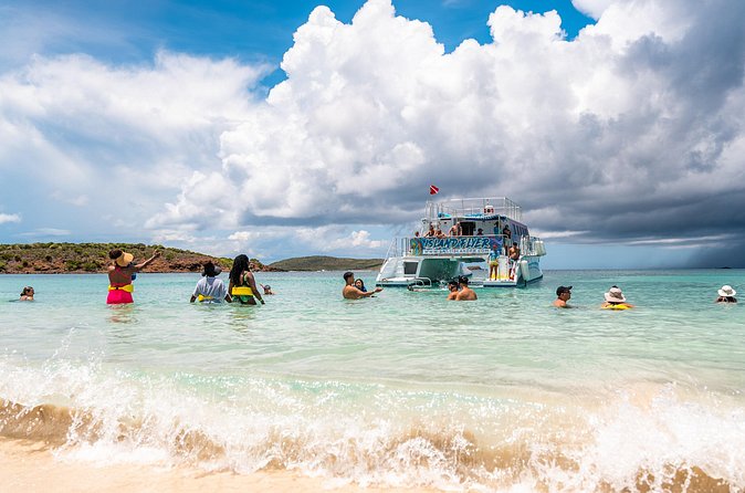 Vieques: Beach and Snorkeling Tour by Catamaran from Fajardo - A friendly crew on a boat for up to 60 people