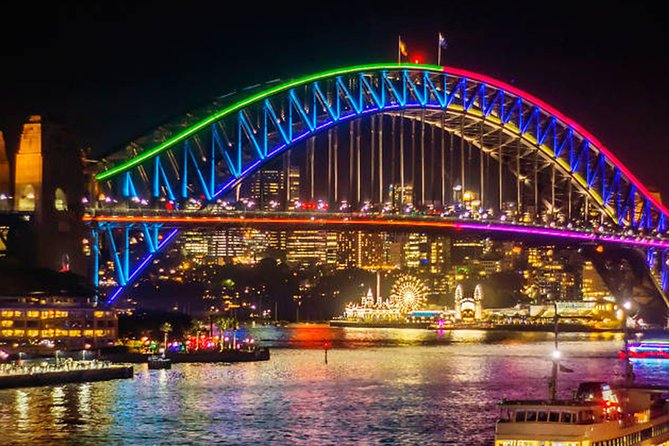 Vivid 90-Minute Sydney Harbour Intimate Catamaran Cruise with Canapes - Gardens, Luna Park, and the second bridge pass